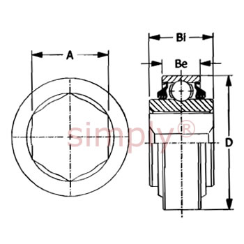 Peer Hex Bore Bearing