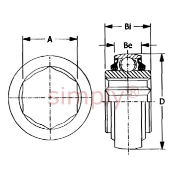 Peer Hex Bore Bearing